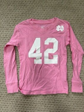 Girls' Pink Long-Sleeve Jersey Top Norte Dame